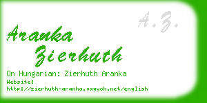 aranka zierhuth business card